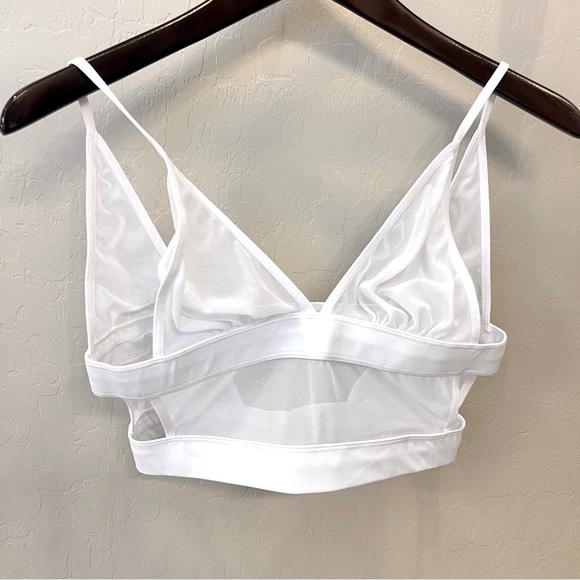 ARIA mesh Bralette, white, cut out, size M - Picture 1 of 11
